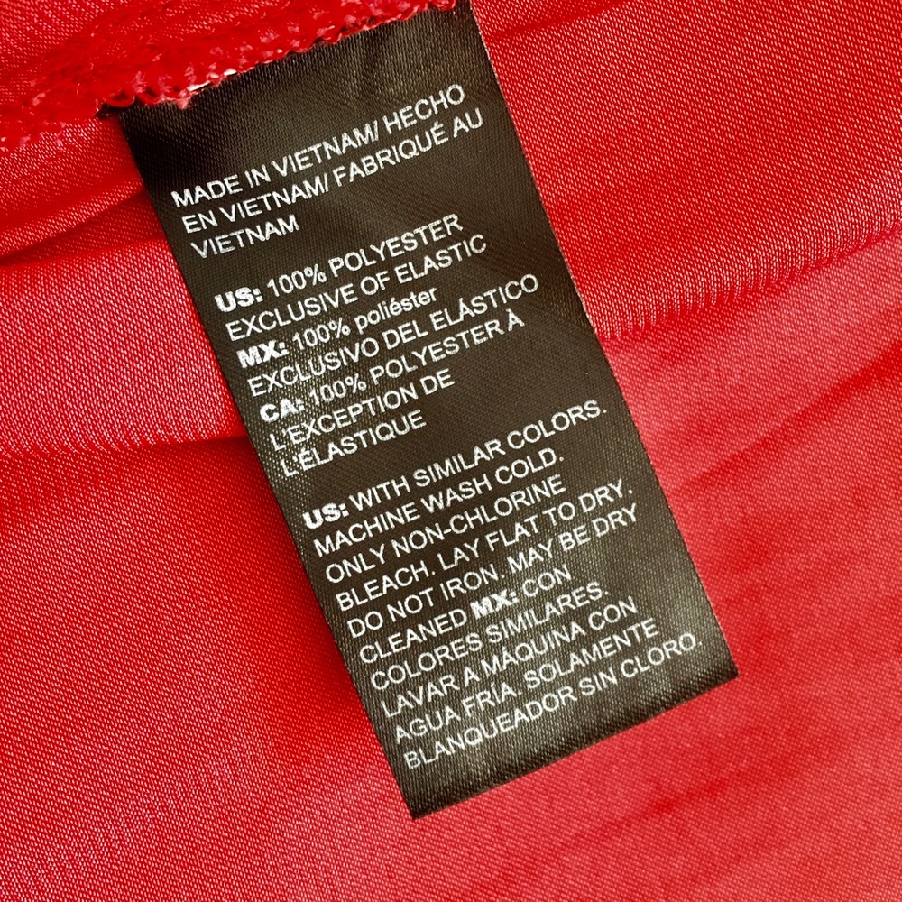 WHBM Drop Waist Blouson Dress Red~ Large - Picture 11 of 12